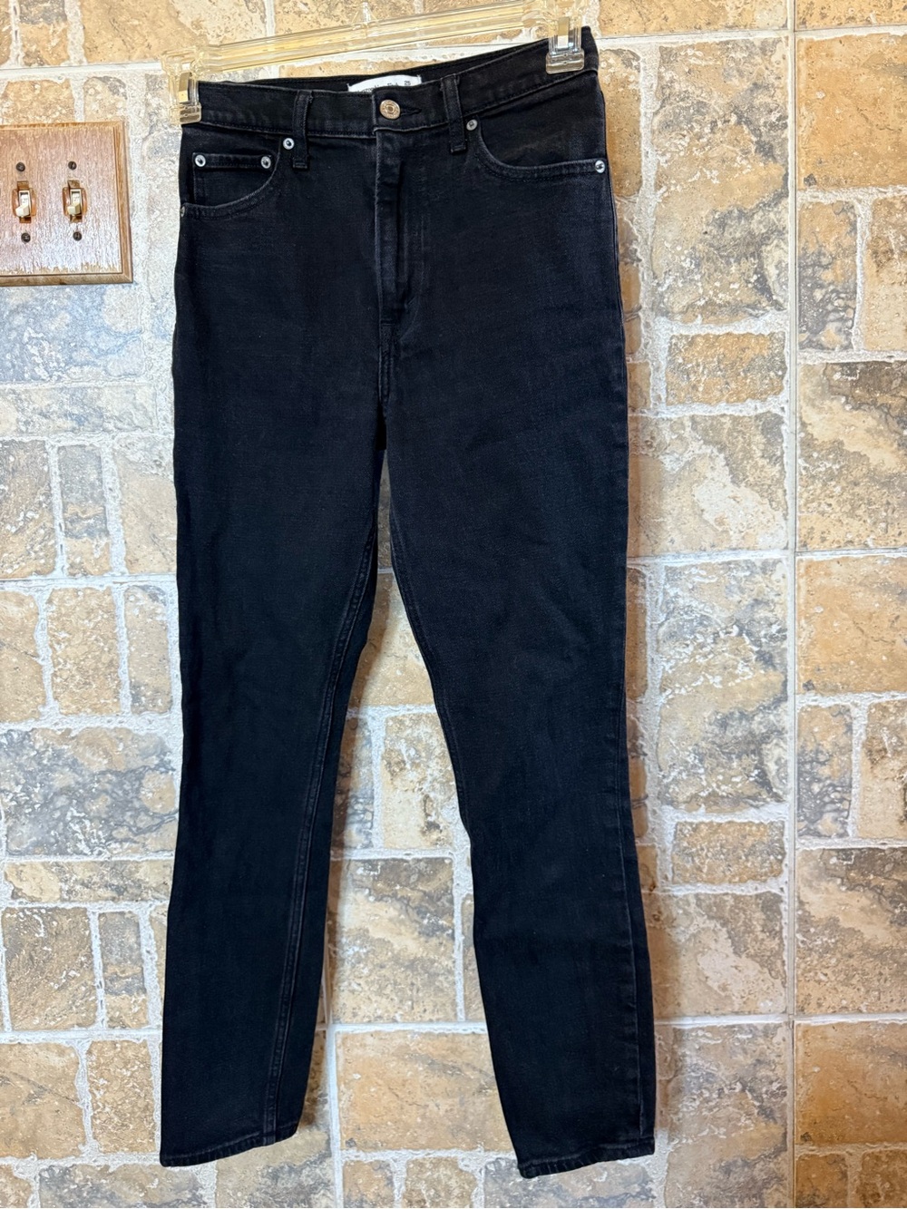 Abercrombie & Fitch Women's Black The Skinny High Rise Denim Jeans 0R